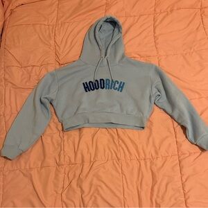Hoodrich Blue Cropped Hoodie set
